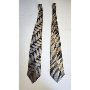 Pierre Cardin Silk & Porta Rossa Polyester Men's‎ Lot of 2 Ties